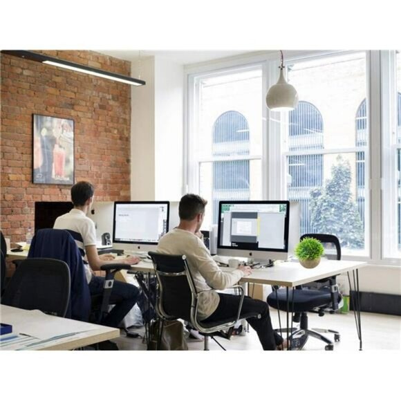 Mini Artificial Plants Set of 2 Faux Green Grass in Grey Pots for Home Office De - Picture 6 of 8